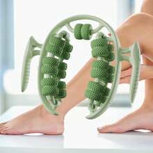 26-Round Leg Massager With Circular Leg Clamp Rollers Leg Shaper & Calf Muscle Relaxation Massage Tool Yoga Wheel - [綠色]26輪夾腿器 - 查看 6