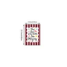 1pc This Room Is Designed For Play Wall Art Print On Canvas, Vintage Striped Poster, Colorful Home Decor Suitable For Bedroom, Game Room, Gift For New Parents And Kids, Unframed Or Framed - Text 2 - View 11