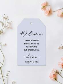 Personalized Thank You Gift Tags - Custom Text Wedding Welcome Bag Tags, Bridal Shower & Party Favors.Custom Wedding Favor Tags - Personalized Welcome Bag Labels For Guests, Bridal Party & Special Day Gifts. - Multicolor - View 17