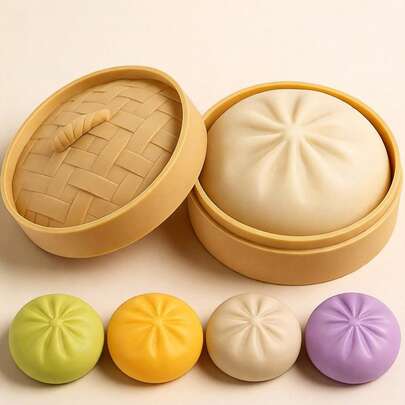 1/2/3pcs Cute Mini Bread Shaped Stress Relief Toys: Colorful Slow Rebound Anti-Stress Small Toys, Realistic Bread Dough Balls, Stretchable Sensory Desktop Toys, Relieve Anxiety, Office Relaxation, Home Decor | Best Gift For Family And Friends
