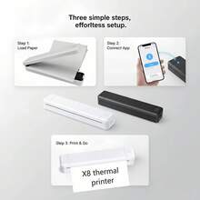 Marklife Mini Portable A4 Thermal Printer, Multi-Function Document, Image, Tattoo High-Definition Printer, Portable Thermal Printer Suitable For Inkless A5/A4 Paper - Multicolor - View 5