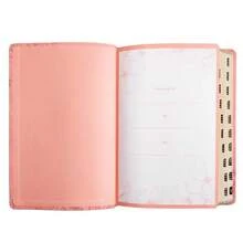 KJV Holy Bible, Giant Print With Cross-References, Soft Pink LeatherTouch With Floral Cover Design, Thumb Index, Ribbon Red Letter, Full-Color Maps - Default - View 10