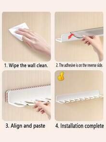 1PC Closet Storage Rack For Underwear, Underpants And Socks. Wall-Mounted Bra Hanger And Clothing Rack For Storage. Storage Box And Shelf Organizer. Multi-Functional Wall-Mounted Storage Rack. Suitable For Use In Wardrobes, Kitchens And Bathrooms. - White - View 5