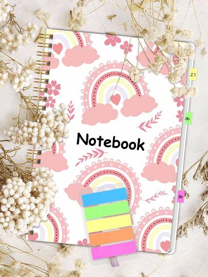 Trees 1pc ADHD Daily Planner With Colored Tabs, A5 Minimal Planner For Work Plans, Study Notes, Bible Notes & Self-Care, Girl Glow Up Planner For Work Home Office Supplies Women Gifts