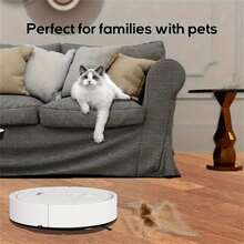 1500Pa Powerful Suction USB Rechargeable Robot Vacuum Cleaner 3-In-1 Sweeping, Vacuuming, Mopping For Pet Hair, Hard Wood Floor, Tile, Home & Office - A - View 5