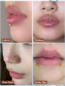 CIZME Cincin Bibir Lancip Paduan Titanium 16G dengan Ulir Internal, Labret, Medusa, Monroe, Cincin Bibir Ular, Perhiasan Tindik Tulang Rawan 18G, Helix, Tragus, Conch, Rook, Cocok untuk Wanita dan Pria, Ukuran: 6mm, 8mm, 10mm, 12mm - Gaya runcing - View 2