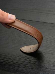 1条男女通用商务休闲浅棕色真皮表带，兼容 38mm 40mm 41mm 42mm 44mm 45mm 46mm 49mm，经典商务真皮表带，适用于 Series 11 SE3 10 9 8 7 6 5 4 3 2 1 Ultra3/2/1，时尚真皮表带 - 淺棕色 - 查看 5