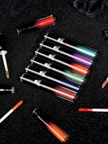 HANDAIYAN Gothic Style Matte Lip Gloss Set, Dark Series Natural Matte Long-Lasting Waterproof Lip Gloss Set, Matte Black, Suitable For Halloween, Christmas, Masquerade, Makeup Party, Smokey Makeup, Cosplay, 3.5ml*4pcs - Nhiều màu - Xem 9