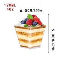 15pcs/50pcs 2oz/4oz Transparent Dessert Cups, Suitable For Desserts, Appetizers, Ice Cream, Ideal For Holiday Parties, Weddings, Home Decor, Festive Gatherings - Multicolor - View 11