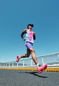 XTEP Digital Pink/Black Running Shoes For Men - Digital Pink/Black - View 3