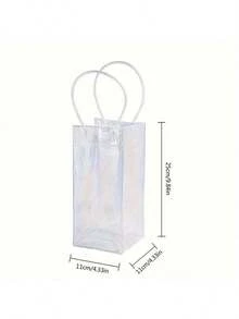 Set de 6 cubos de hielo a prueba de fugas, bolsa de hielo transparente de PVC con asa, bolsa de hielo portátil adecuada para enfriar botellas de vino y champán - Accesorios de bar y fiesta - Ver 6