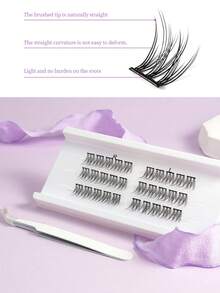3 Pairs Cluster Lashes Without Glue, Cartoon Cute & Rebellious Style, Natural & Soft Segmented False Eyelashes, Directly Apply On Eyes - View 3