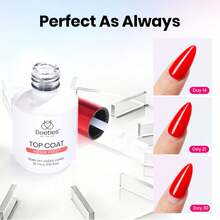 Beetles HEMA-Free Gel Top Coat 15ml, TPO Free No Wipe Top Coat Gel Polish 2026 Upgraded Formula Long Lasting U V LED For DIY At Home & Salon Manicure - Xem 4