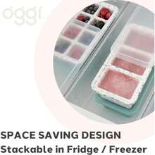 OGGI Prep Portion Silicone Freezer Trays With Lid - Freezer Molds For Food, Ice Cube Tray, Food Prep Containers, Freezer Storage Containers, For Soup, Smoothie Cubes, Broth, Leftovers - 2 Cupx2 - Nhiều màu - Xem 6