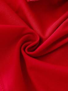 Baby Girl Casual Cute Strawberry Decor Bow Tie Dress - Red - View 7