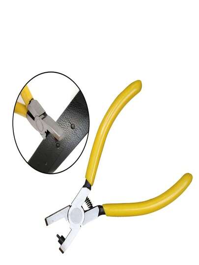 Dụng cụ đục lỗ cầm tay mini thủ công kèm khuôn đục lỗ - Thiết bị nhỏ gọn 5 inch dùng cho đồ da và thủ công DIY, tạo lỗ, tạo lỗ thắt lưng cho dây đeo đồng hồ, tương thích với da và các vật liệu hẹp (không cần khuôn).