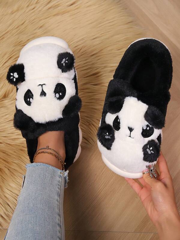 1 Pair Capybara All-Season Plush Slippers, Women's Warm Thick-Sole Soft Indoor Slippers, Cute Cartoon Animal Design, Panda Slippers, Suitable For Thanksgiving, Christmas, Ramadan, Comfortable Women Shoes, Bedroom, All Seasons, Festivals