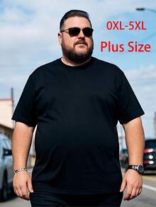 Plus Size Men's Short Sleeve T-Shirt With Poker Pattern, 100% Cotton T Shirt Summer Apparel, Machine Washable, Super Durable, All-Season, Perfect Daily Outfit, Big & Tall Men's Casual Top - màu đen - Xem 2