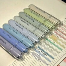 12 Colored Markers That Do Not Bleed Or Feather, Featuring High-Quality Ink. Perfect For Highlighting Notes In Class, Quick-Drying And Suitable For Various Papers. Ideal For Diaries, Art, Crafts - Highlighter+Notes - View 8