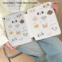 亚克力水晶平板电脑保护套，狗狗图案，兼容荣耀/苹果/三星等主流平板电脑型号，可折叠支架，硅胶加固边角，自动唤醒/睡眠功能，内置笔槽，多角度可调节支架——完美日常保护，理想礼物 - 彩色 - 查看 6