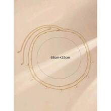 2pcs/Set Handmade Faux Pearl Pendant Waist Chain Adjustable Chain Length - Kaneko - Xem 3