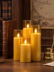 2/3/5pcs Flameless Fairy Lights, With Timer/Remote Control Function, Battery Operated, For Tabletop Centerpiece Decoration, Suitable For Halloween, Christmas, Valentine's Day, Mother's Day, Birthday, Wedding, Gift, Dining Table, Party - Gold - View 6