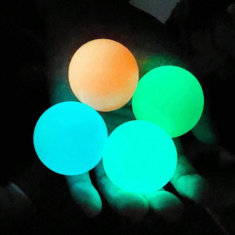 2026 New Hot Selling, 5pcs Glow-In-The-Dark Sticky Balls, Suitable For Parties, Birthdays, Easter, Graduation, Gifts - متعدد الألوان - مشاهدة 1