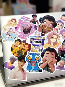 Bộ sticker anime K-Pop, phong cách thẩm mỹ Y2K Rumi Mira Zoey, thích hợp dán lên laptop, ốp điện thoại, bình nước, quà tặng lý tưởng cho nhật ký của fan K-Pop. - Nhiều màu - Xem 2