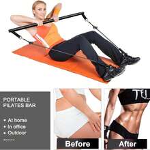 1 Set Multifunctional Pilates Bar, 3-In-1, Unisex Home Strength Training, Arm And Leg Shaping Resistance Bar, Fitness Set, Gym Club Sports Equipment - Multicolor - View 12