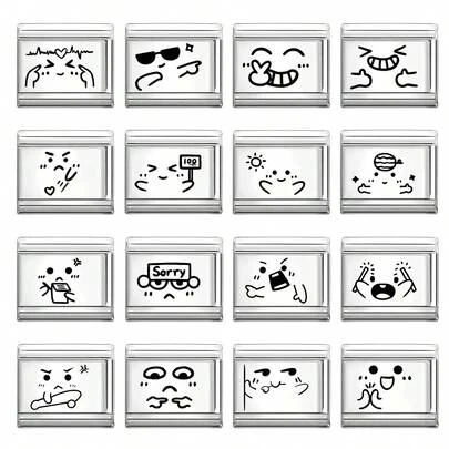 1pc Customizable DIY Modular Italian Style Bracelet, Decorated With Heart, Flower And Sun Elements, Suitable As Party Gift For Friends, Family Or Couples