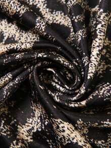 Leopard Print Strapless Maxi Dress High-Waist Slim Fit Lace Panel Gown For Valentine's Date Night - họa tiết da báo - Xem 8