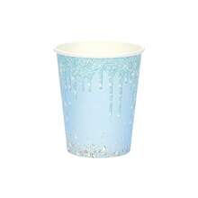 10pcs/50pcs/80pcs Blue And Silvery Party Supplies Blue And Silvery Glitter Diamond Paper Plates Cups And Napkins Tableware Set Party Decorations For Birthday Party Gender Reveal Retirement Bachelor Party Table Decorations - View 5