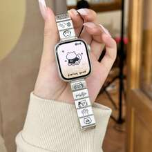 新款金属表带，兼容 Series 1/2/3/4/5/6/7/8/9/10/SE/Ultra，适用于 38mm、40mm、41mm、42mm、44mm、45mm、49mm 表盘尺寸，时尚百搭。 - 銀色 - 查看 7