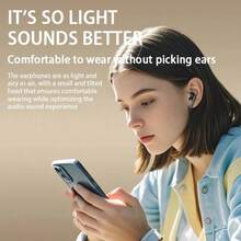 Lenovo 联想EA230-5.4蓝牙耳机：入耳式降噪、低延迟、高清通话、立体声、兼容多种设备 - 月岩白 - 查看 5