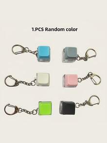 12/8/4/2/1pc Invisible Button Fingertip Toy Keychain - A Tactile Toy Designed To Relieve Stress And Enhance Focus. This Ultra-Portable Mini EDC Gadget Features A Satisfying Silent Click, Perfect For Use In The Office Or During Study - Multicolor - View 6
