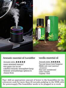 180ml Car Humidifier, Auto Shut-Off, USB Powered, 2 Mist Modes, Ultrasonic Quiet, Aromatherapy Diffuser, LED Light. Black/White, 6 Fragrances. Suitable For Car/Office/Bedroom/Hotel. Combo Set. Car Accessories. - A - View 20