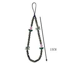 Dây đeo điện thoại/máy ảnh Comfort Fit Jade Element 1 chiếc đính hạt, nút thắt tre ngọc bích và hoa tulip, dây đeo trang nhã cao cấp mang lại may mắn, quà tặng mùa xuân. - Màu xanh Ô liu - Xem 5