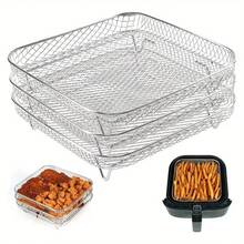 3pcs Stainless Steel Air Fryer Accessories Set - Fryer Rack, Defrosting Rack, Stackable Design, Suitable For Oven & Air Fryer, Dishwasher , Ideal For Healthy Holiday Baking - Deep Fryer Accessories - View 9