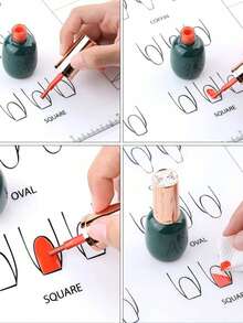 多功能透明美甲练习垫，防水柔软硅胶可重复使用桌面垫，可折叠美甲垫，适用于美甲练习、涂指甲油、美甲沙龙、家庭DIY、Y2K - 黑與白 - 查看 4