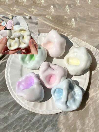 1 Set Of 1/2/6 Pcs Super Fun Stress Relief Toys, Sticky Rice Squeeze Soft Fidget Toys, DIY Shaped Sticky Rice Squeeze Toys To Relieve Stress, Sticky Rice Soft Fidget Toys, Handmade Mitaba Soft Fidget Toys, Cute Soft Fidget Squeeze Toys, New Simulated Pie Squeeze Stress Relief Handmade Balls, DIY Slow Rebound Anti-Stress Toys