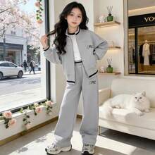 Tween Girls Outerwear Co-Ords - Light Grey - View 3