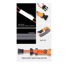 New Reflective Cycling Strap, Leg Strap Tightener, Road/Mountain Bike Safety Warning Band For Night Running - Orange - View 5