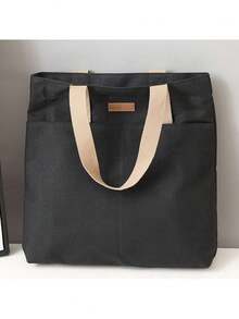 New Women's Canvas Tote Bag, Suitable For College Students To Carry Books To Class, As Well As Commuting And Casual Use. This Is A Large Capacity Shoulder Bag - Multicolor - View 6