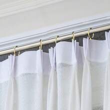 10pcs Metal Curtain Rings And 10pcs Metal Hooks, Suitable For Windows, Doors Or Shower Curtains. Metal Curtain Rings With Eyelets For Pleated Curtains. Durable Metal Hooks. Home Decor Hardware. Elegant Window Decoration. Smooth Surface. - Multicolor - View 7