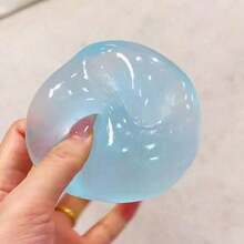 Moldable Slow Rebound Blue Coconut Oil Handmade Squeezing Ball, Round Malt Stress Relief Squeeze Toy, Suitable For Ideal Holiday Gifts, Fun & Cute Gifts, Birthday Gifts, Easter Gifts, Halloween Gifts, Christmas Gifts, Party Favor Filler - 藍色的 - 查看 2
