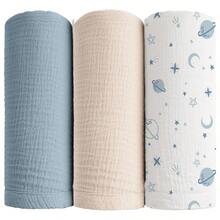 Khăn quấn muslin cho trẻ sơ sinh, yếm thấm nước dãi unisex, chăn đa năng có thể dùng làm yếm thấm nước dãi, khăn lau miệng, khăn phủ xe đẩy, khăn phủ ghế ô tô, phù hợp cho cả bé trai và bé gái, thoáng khí và thân thiện với da, vật dụng thiết yếu cho trẻ sơ sinh, quà tặng tuyệt vời. - Nhiều màu - Xem 14