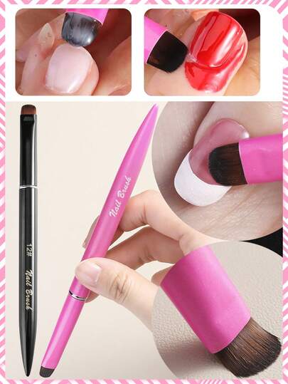 1 Set 3-In-1 Nail Brush, Nail Pencil, Gel Nail Care Brush, Precise Cleaning For Gel And Acrylic Nails, Nail Polish Remover Brush, Suitable For Salon And Home Use, Ideal For Beginners, Provides Various DIY Options, Applicable For Nail Art Skills Generator, Nail Painting Brush And Pen, Women's Manicure
