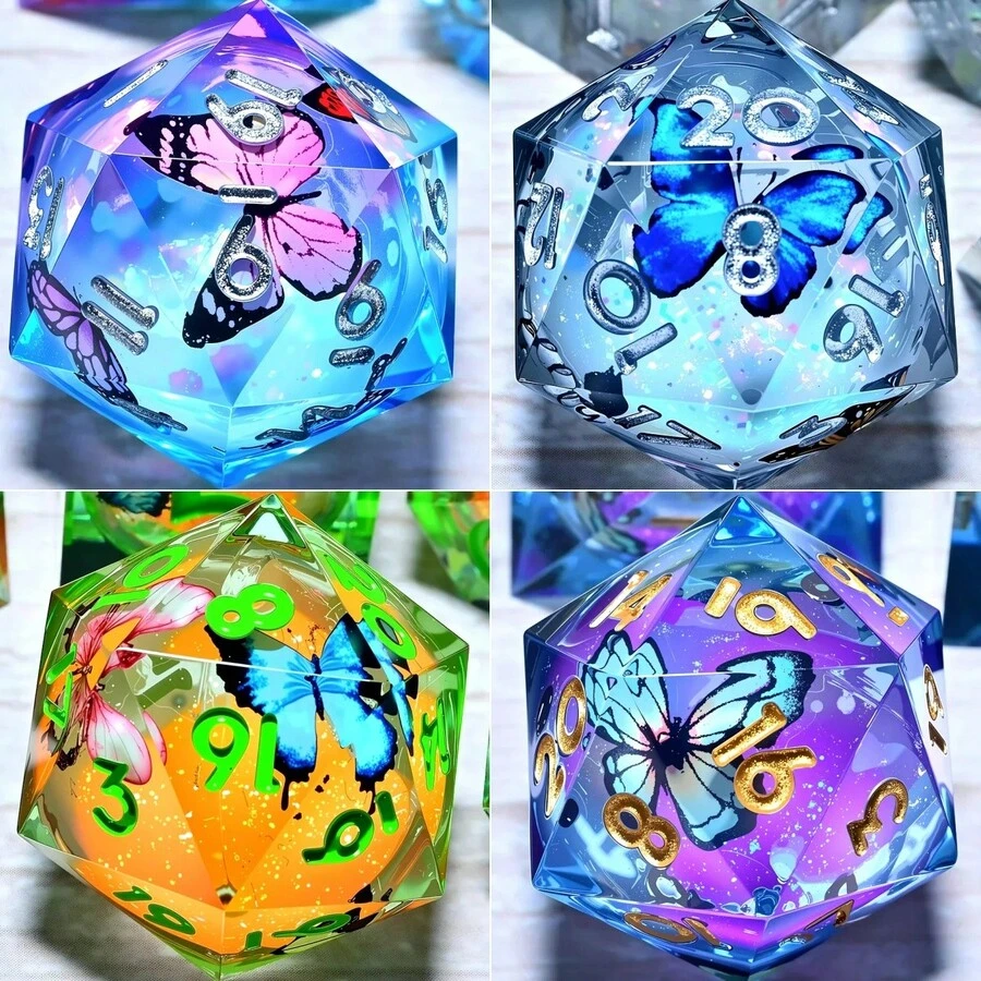 Resin RPG Dice Set (7pcs) - Polyhedral Hand Role-Playing/Board Game Dice & Multi-Occasion Gift (Holiday/Birthday/Party) - Multicolor - View 1