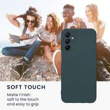Case Compatible With Samsung Galaxy A14 5G - With Raised Edges - Suitable For Wireless Charging - Matte Dark Slate, 41808669 - 灰色 - 查看 6