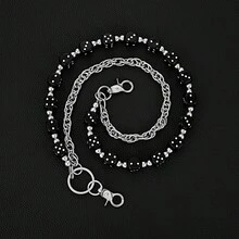 1PC Colorful Dice Pants Chain, Streetwear Hip Hop Jean Chain, Resin Dice Charm Waist Chain, Wallet Keychain Accessory For Men Women, Punk Aesthetic, Anti-Lost, Ideal For Daily, Party, Festival - 彩色 - 查看 11